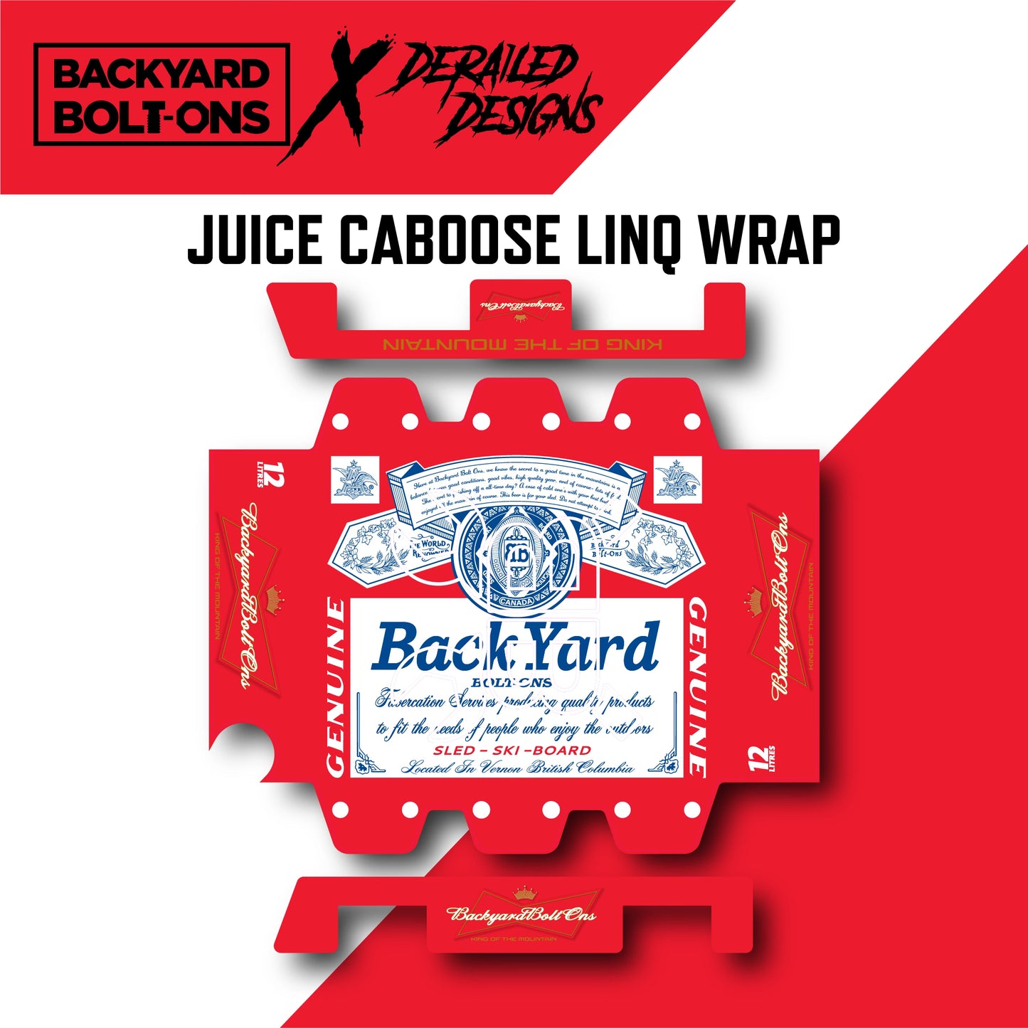 12pak Vinyl wrap JUICE CABOOSE