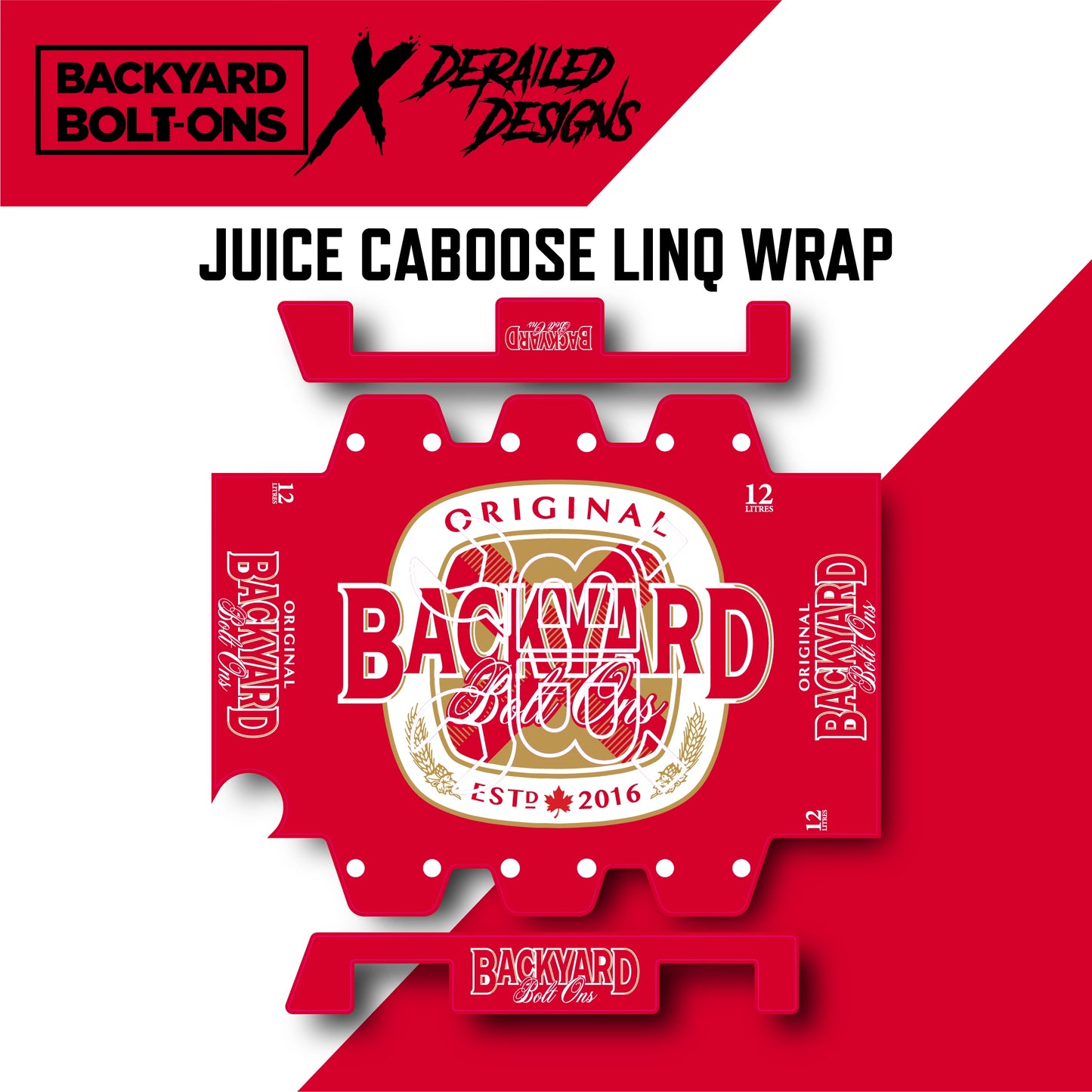 12pak Vinyl wrap JUICE CABOOSE