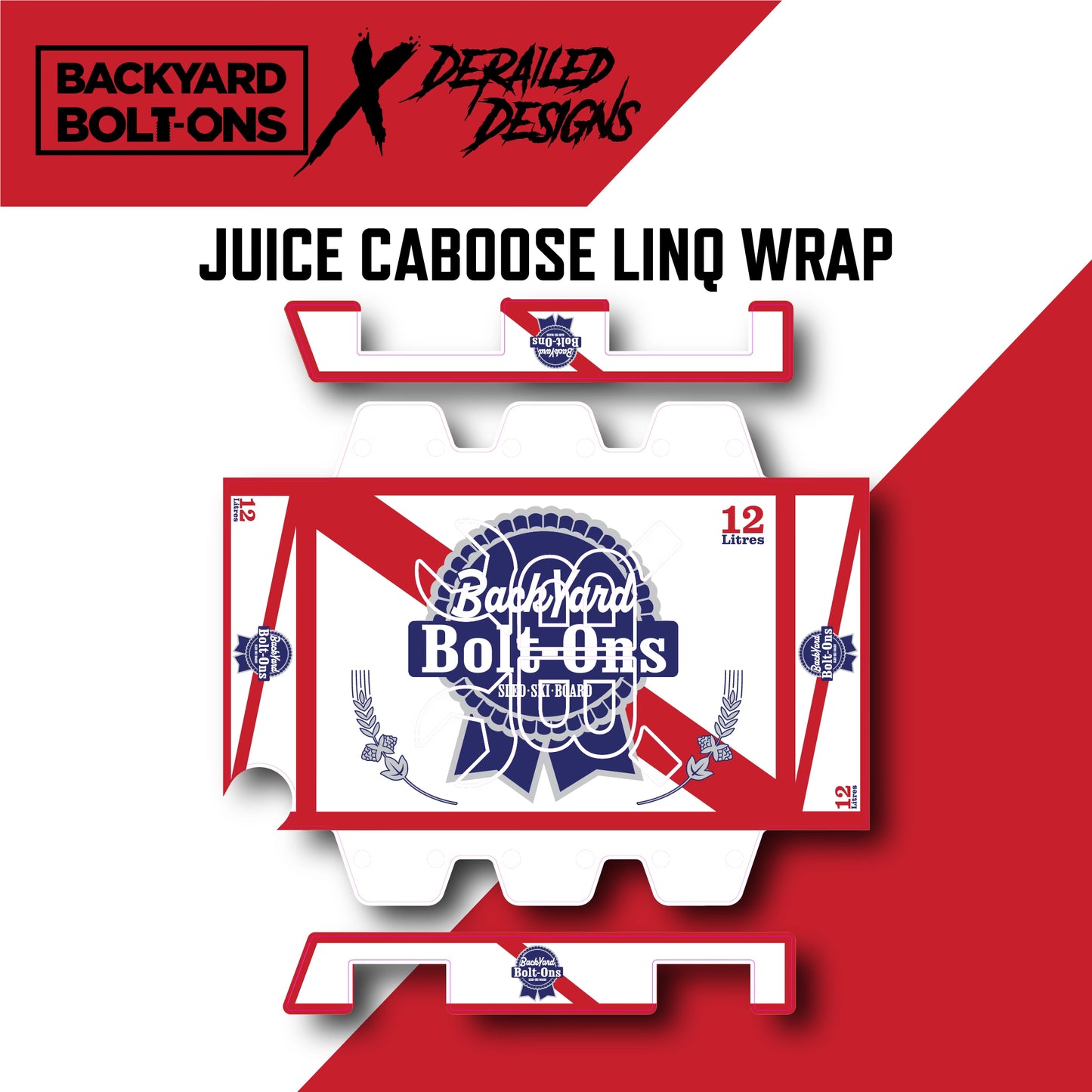 12pak Vinyl wrap JUICE CABOOSE